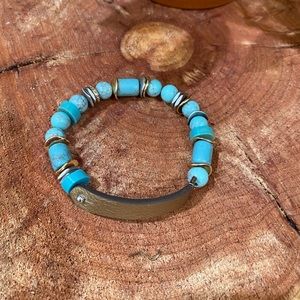 Stella & Dot Turquoise and Mixed Metal Bracelet